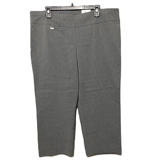 Alfani Pants - Alfani Pull On Stretch Capri Pants Gray Tummy Control Casual Career NWT 18W